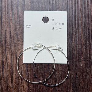 A new day - slim, silver hoops